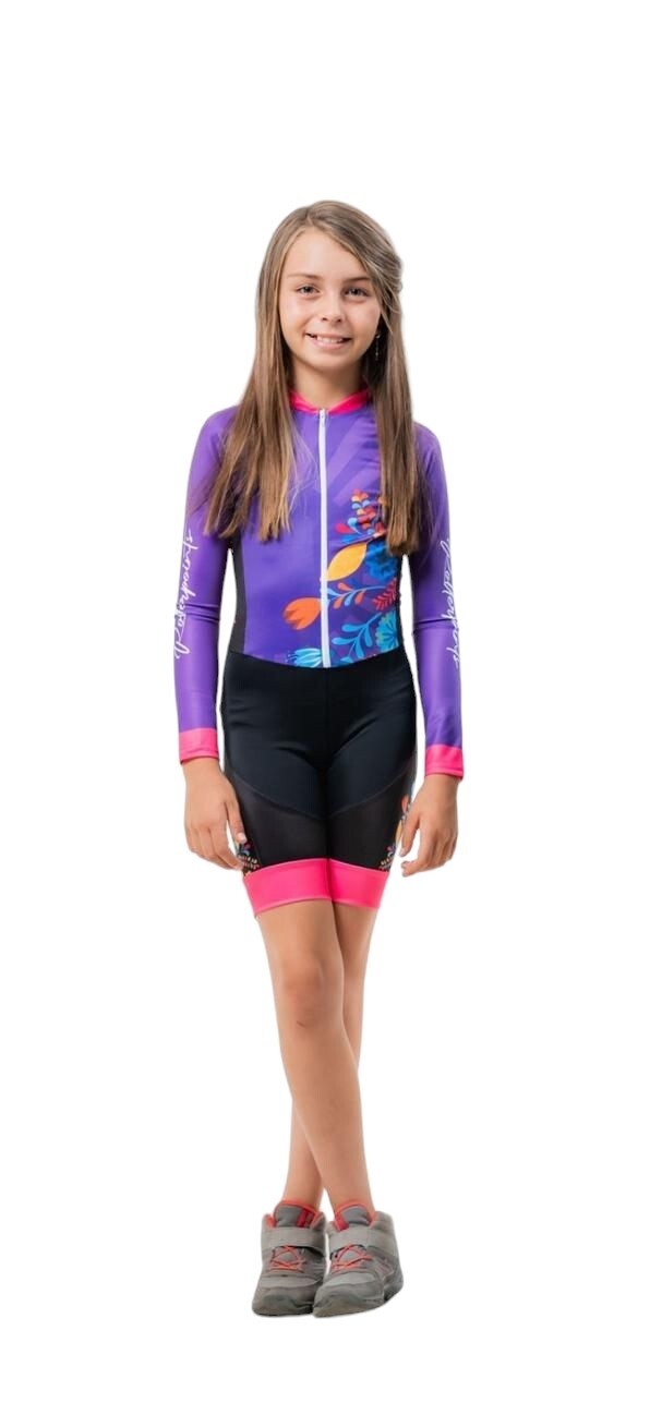 Licras Rollerpoints Morado/Flores