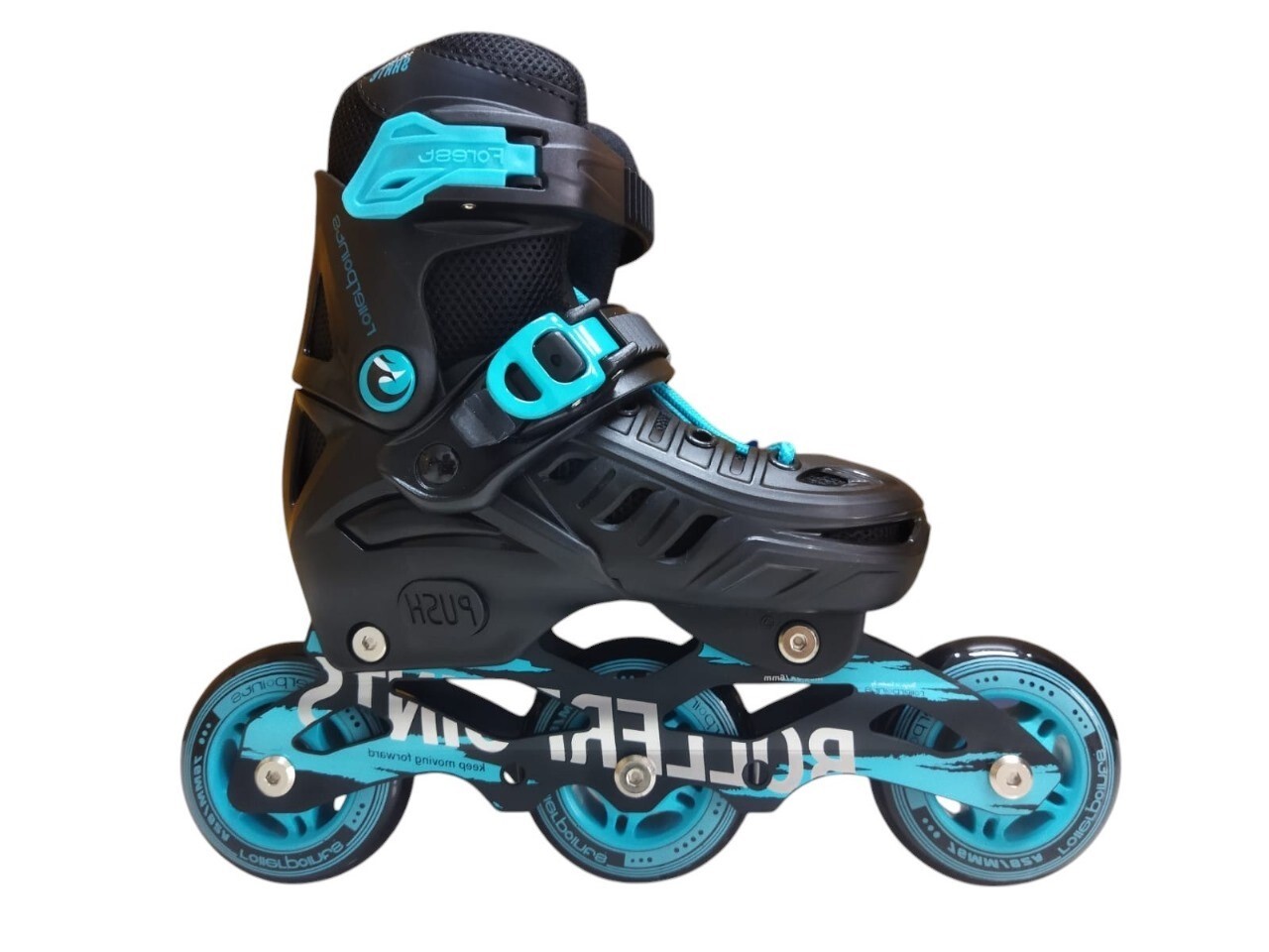 Patín Forest Negro / Azul Aguamarina XS