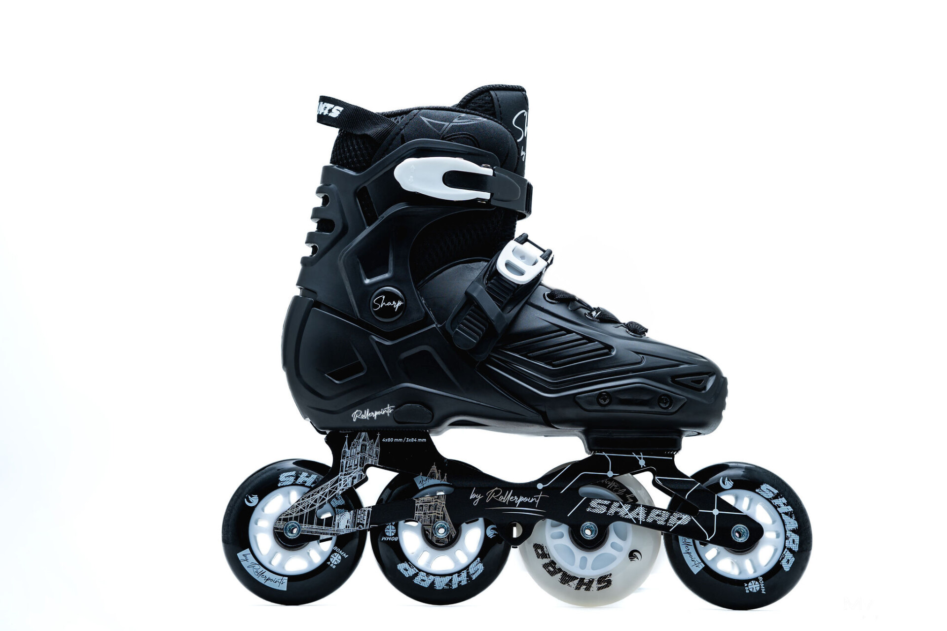 Patín Sharp - Negro / Blanco