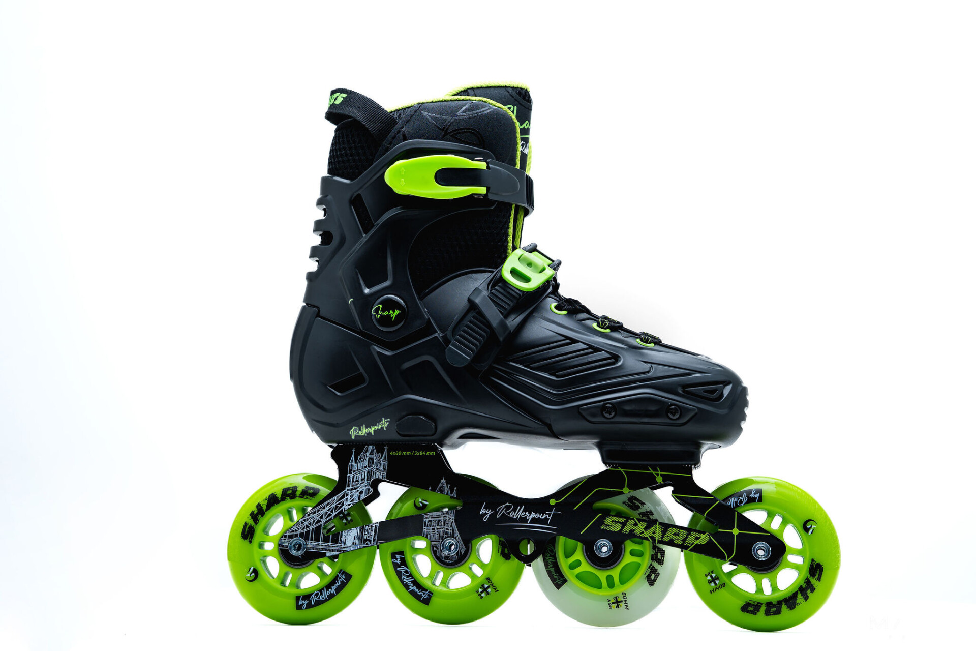 Patín Sharp - Negro / Verde